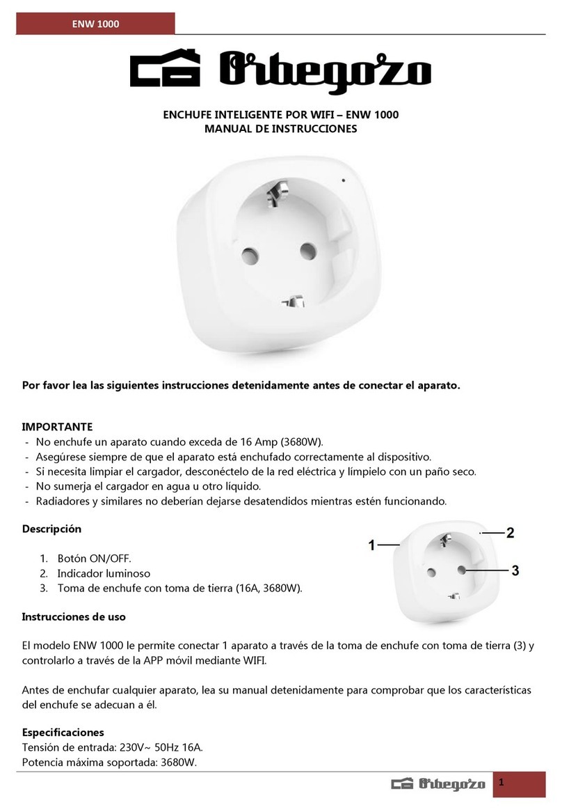 Orbegozo ENW 1000 instruction manual