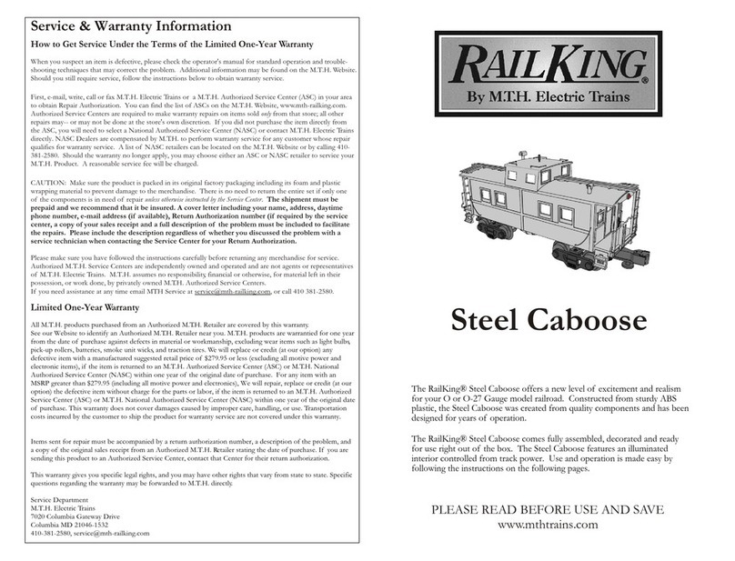 MTHTrains RailKing Steel Caboose manual MTHTrains RailKing Steel Caboose manual