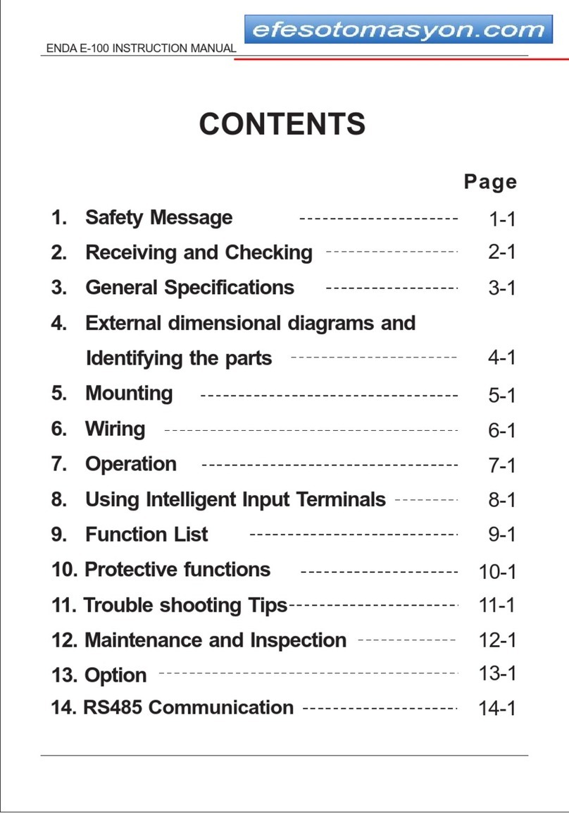 ENDA E-100 Series instruction manual