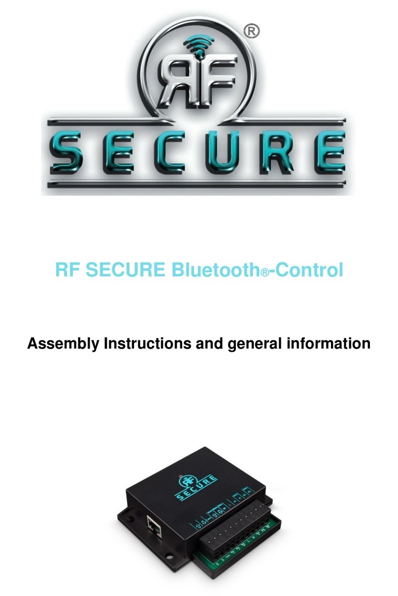 Secure RF-SECURE Bluetooth Assembly Instructions and general information