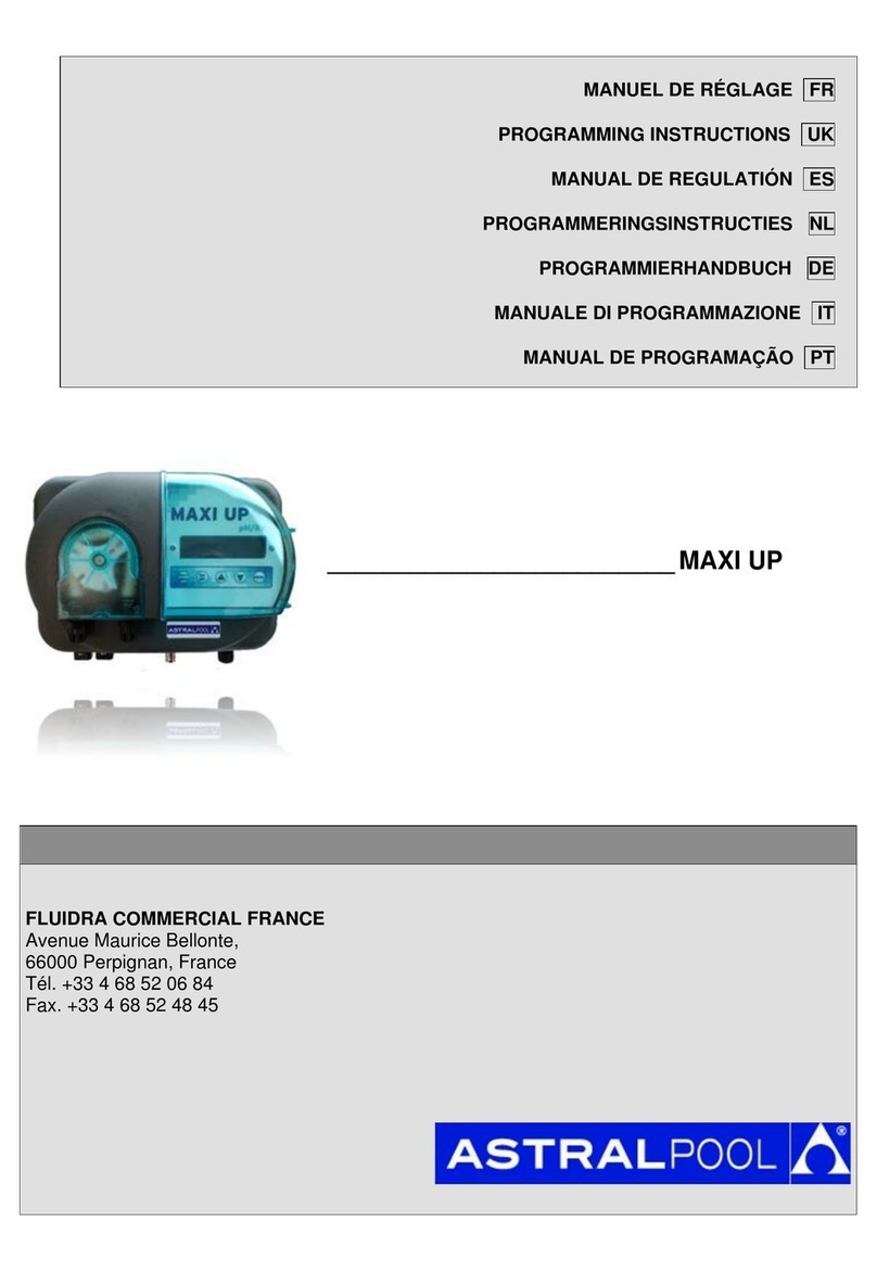 Astral Pool MAXI UP Programming instructions Astral Pool MAXI UP Programming instructions