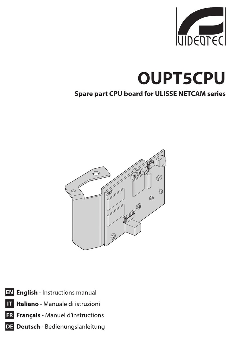 Videotec OUPT5CPU User manual