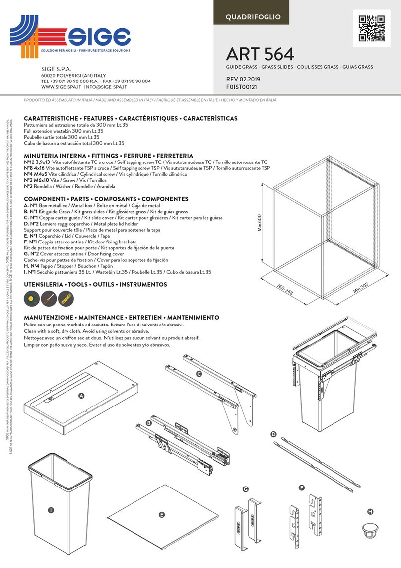 SIGE ART 564 Instruction Manual SIGE ART 564 Instruction Manual