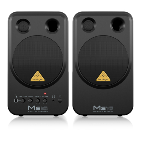 Behringer Monitor Speakers MS16 User manual