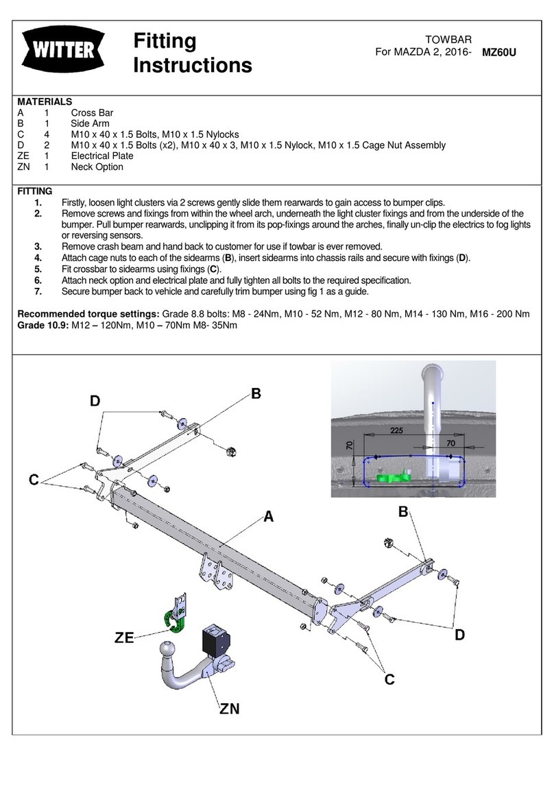 Witter MZ60U Fitting instructions