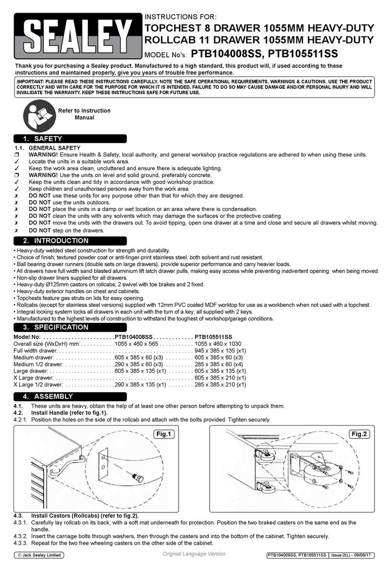 Sealey PTB104008SS User manual Sealey PTB104008SS User manual