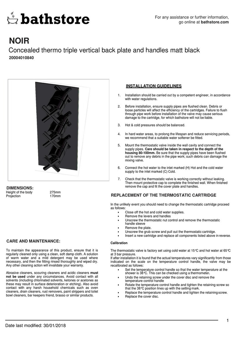 bathstore NOIR 20004010840 Installation guidelines