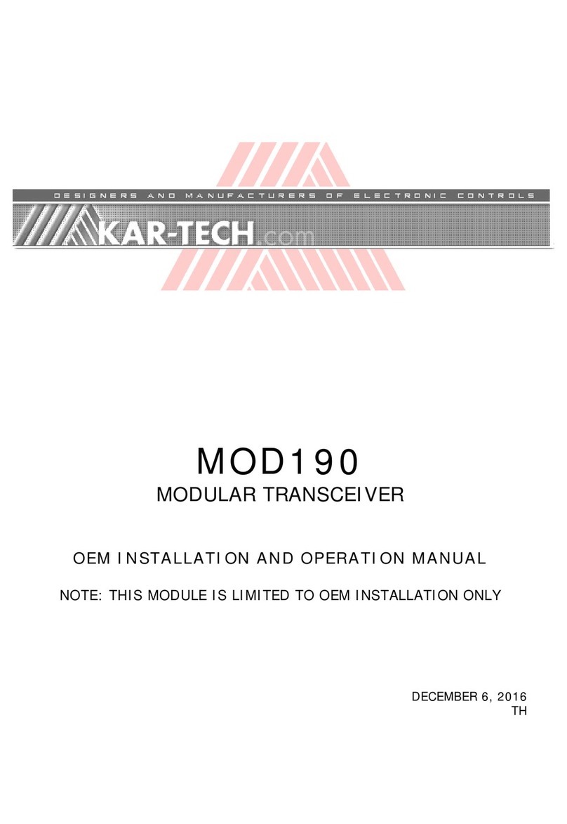 KAR-TECH MOD190 Installation and operation manual