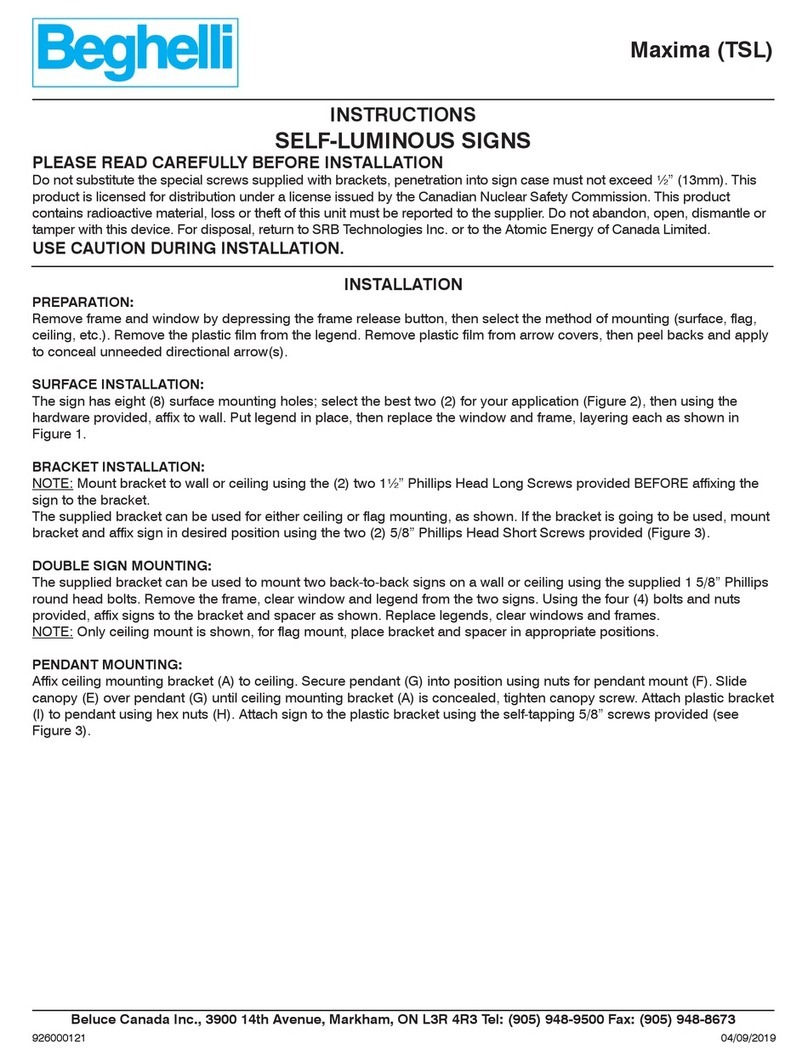 Beghelli Maxima User manual
