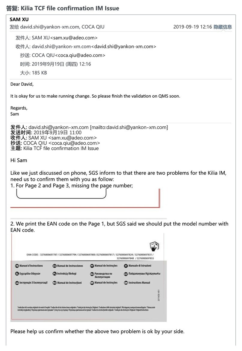 Inspire YKRS3F21WW-2 User manual