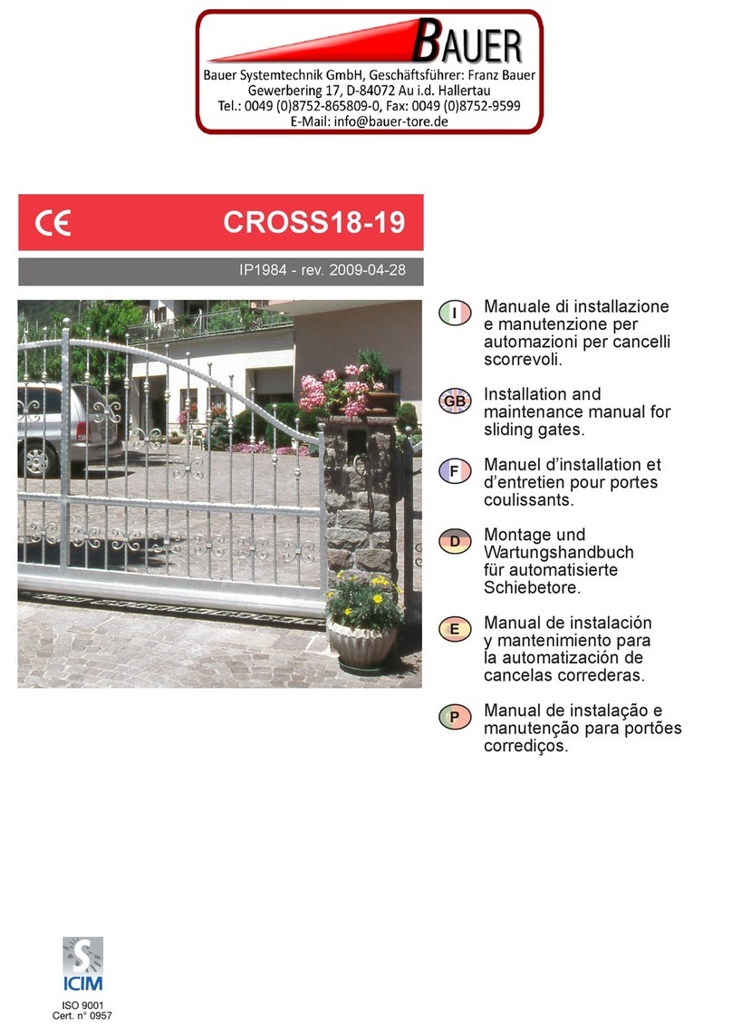 Bauer CROSS18 Application. Installation and Maintenance Manual