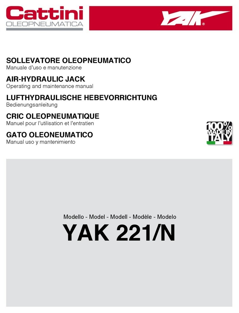 Cattini Oleopneumatica YAK 221/N Operating instructions Cattini Oleopneumatica YAK 221/N Operating instructions