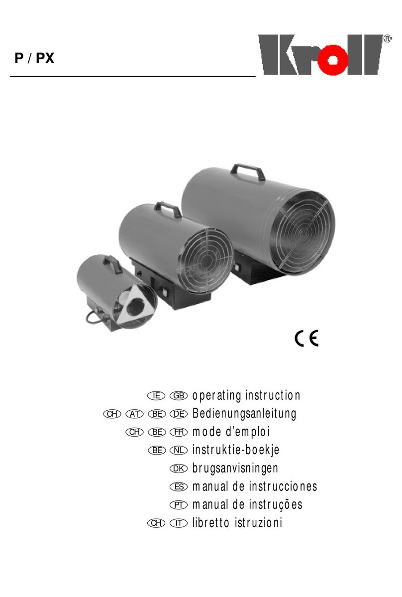 Kroll P Series Operating	 instruction