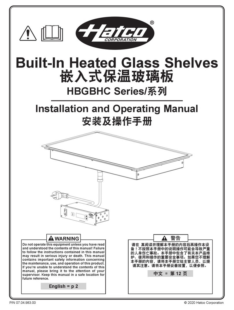 Hatco HBGBHC Series User manual