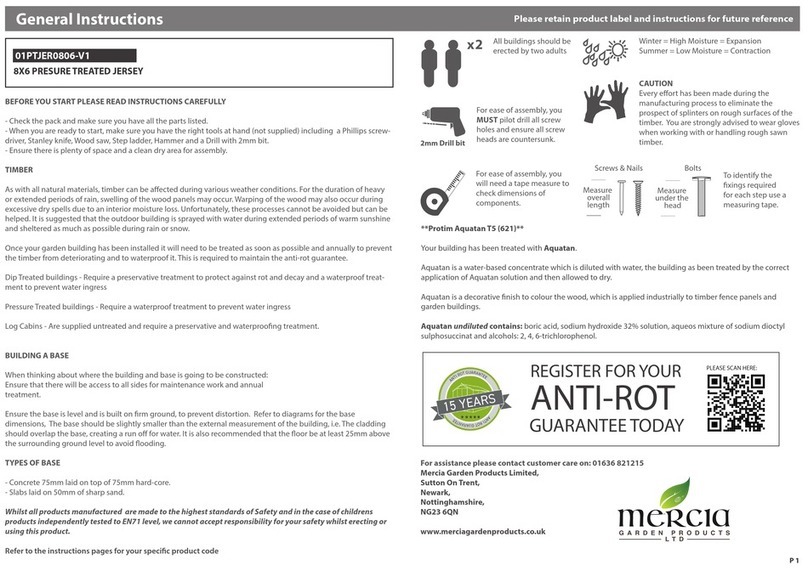 Mercia Garden Products 01PTJER0806-V1 Instruction manual