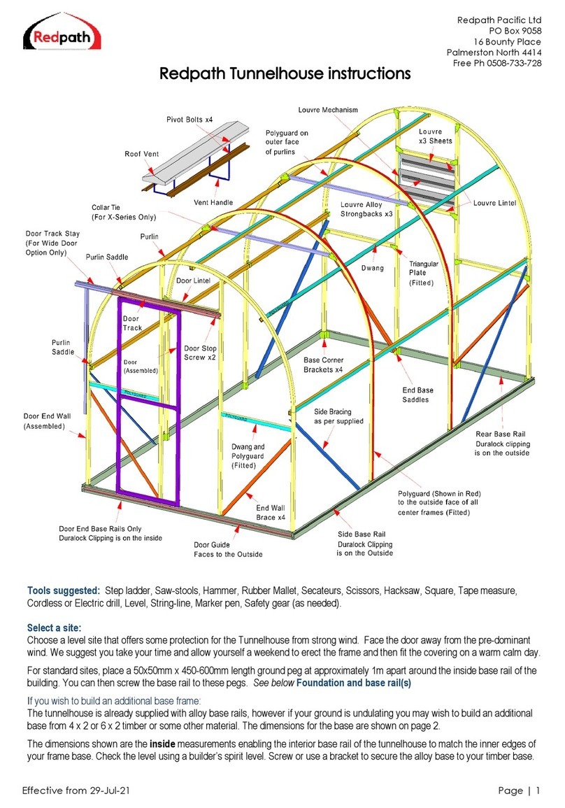 Redpath Tunnelhouse instructions