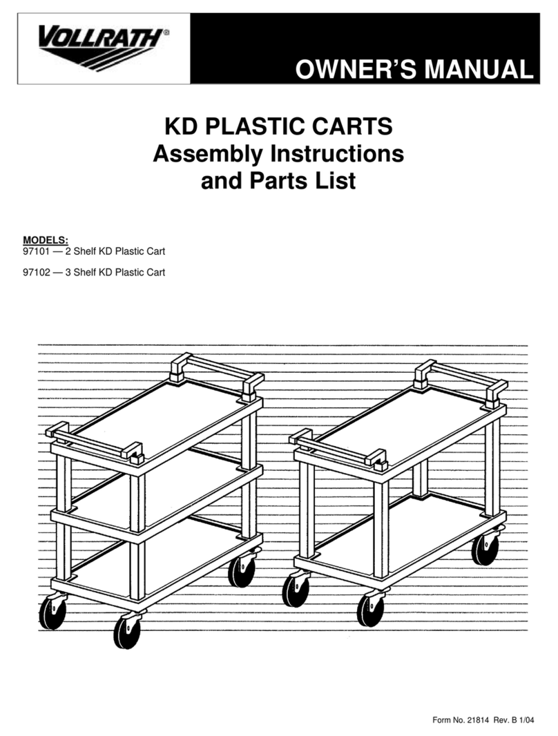 Vollrath KD PLASTIC CART 97101 User manual