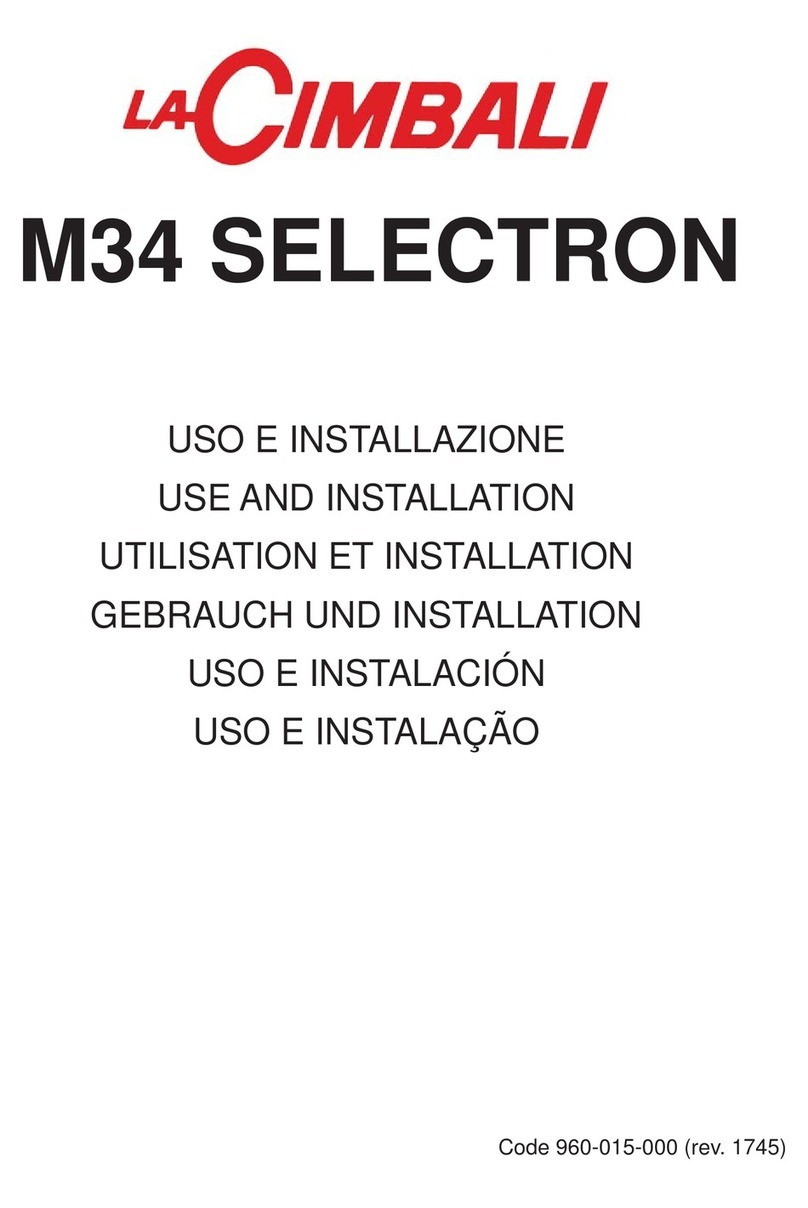 Cimbali M34 SELECTRON Use and installation