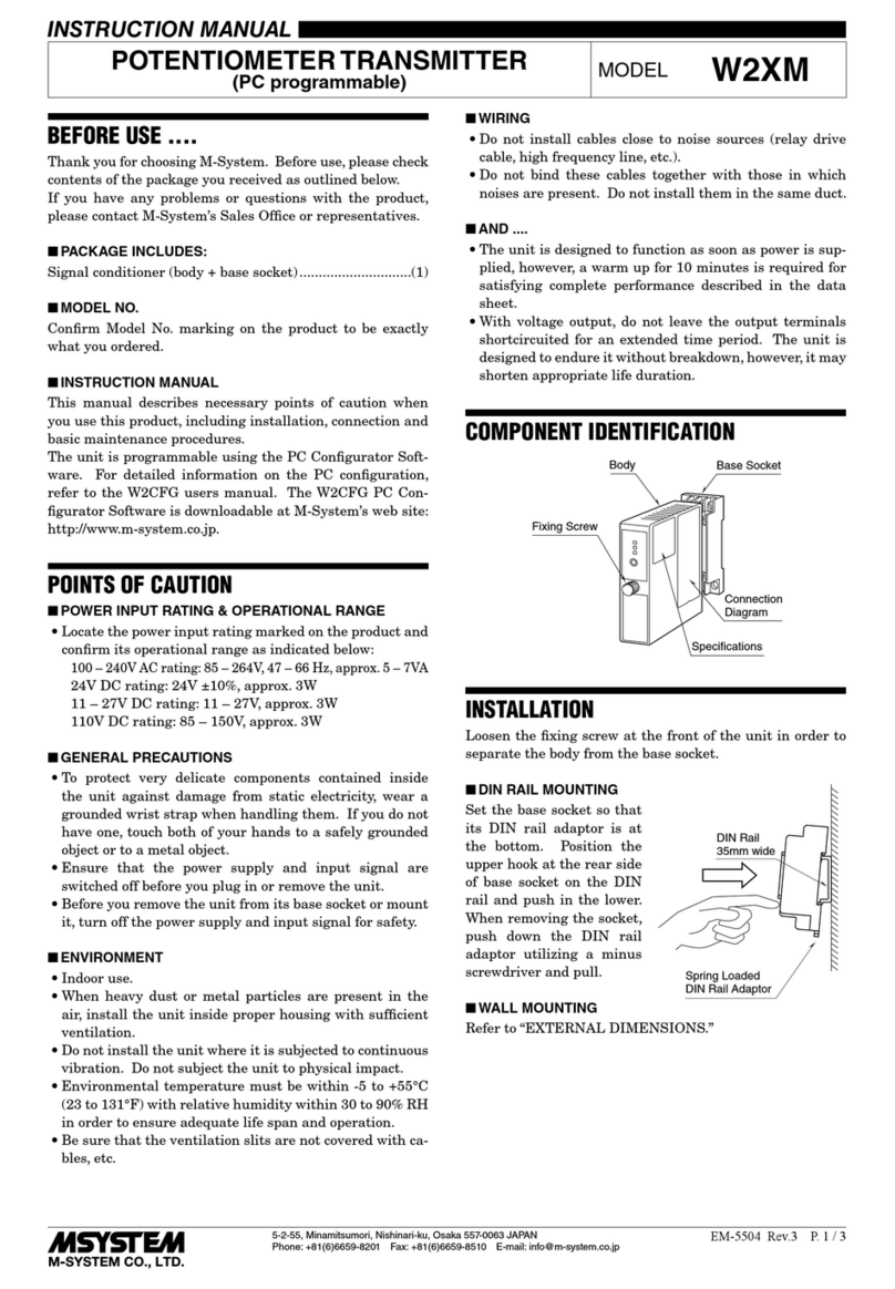 M-system W2XM User manual