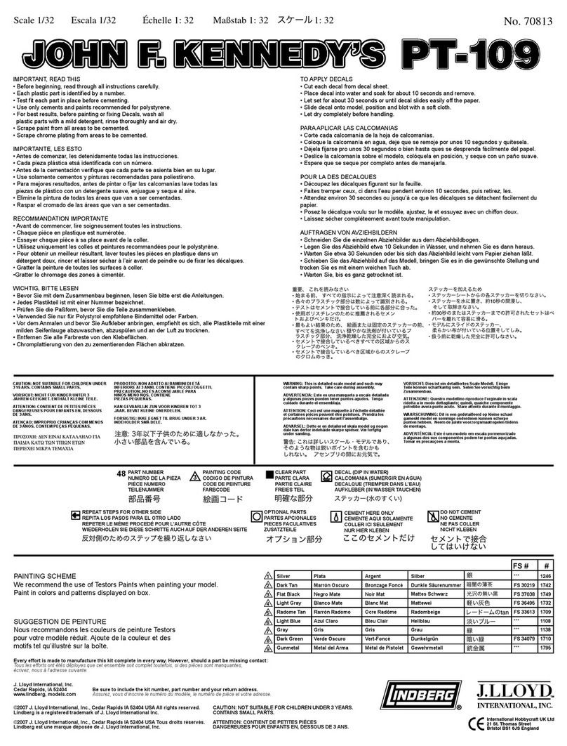 Lindberg John F. Kennedy's PT-109 User manual