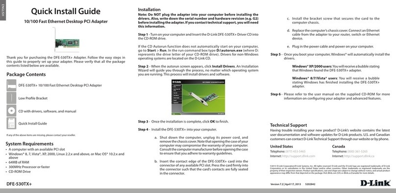 D-Link DFE-530TX+ User manual
