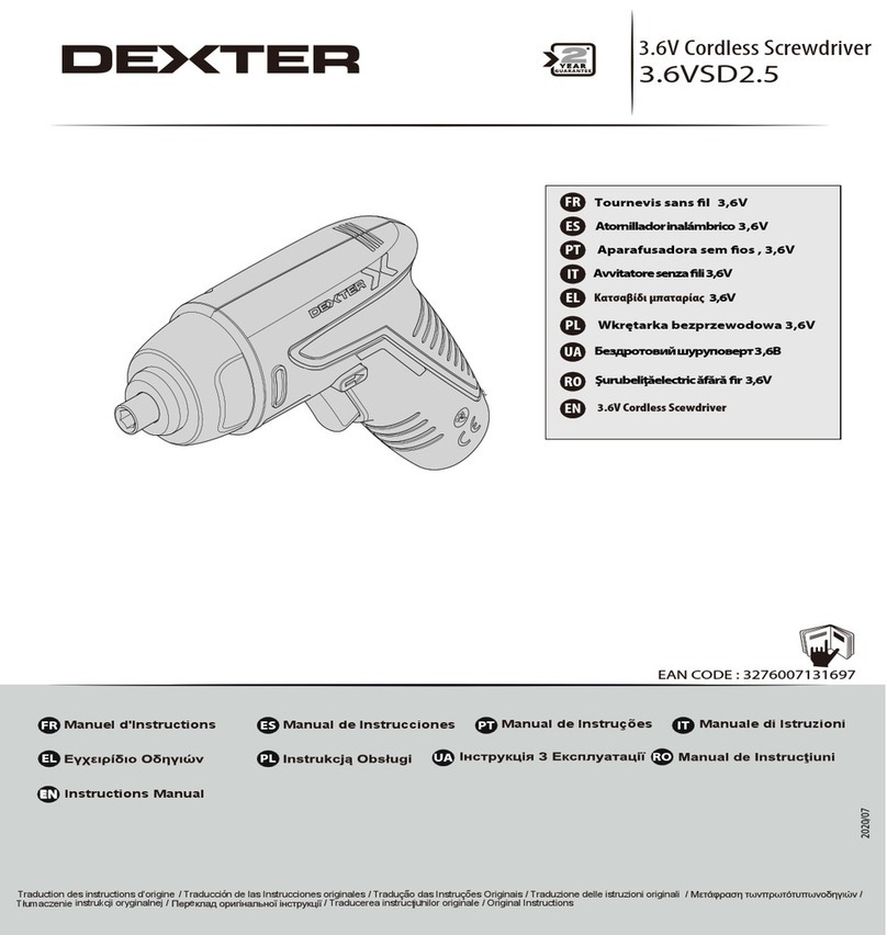 Dexter Laundry 3.6VSD2.5 User manual Dexter Laundry 3.6VSD2.5 User manual