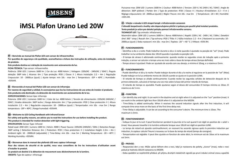 iMSENS iMSL Plafon Urano quick start guide