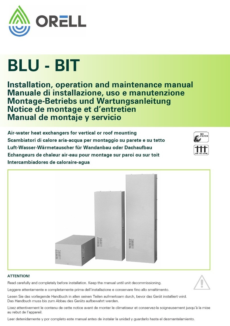 ORELL BLU Series Installation, operation and maintenance manual