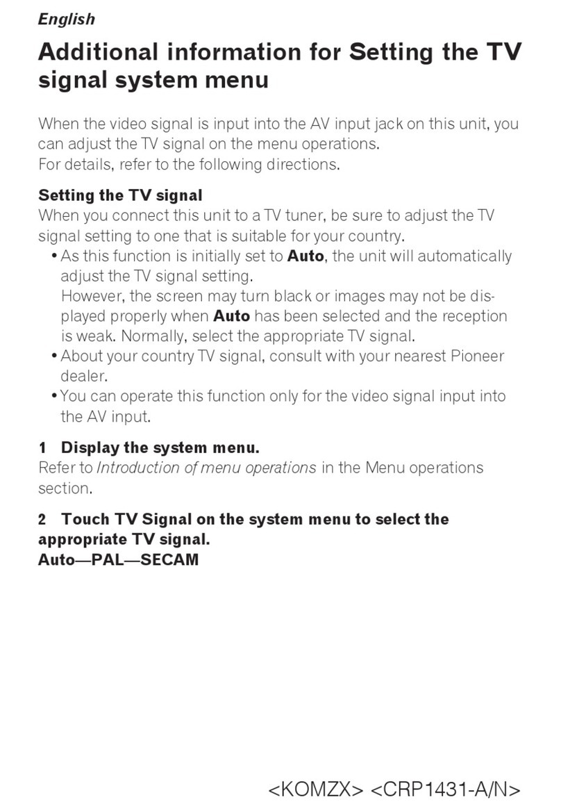 Pioneer AVH-3200BT Installation manual Pioneer AVH-3200BT Installation manual