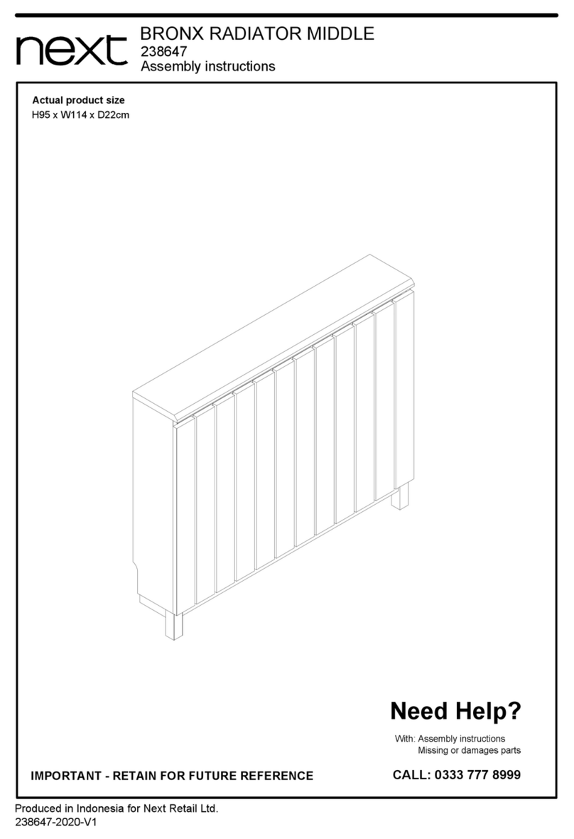 Next BRONX RADIATOR MIDDLE User manual
