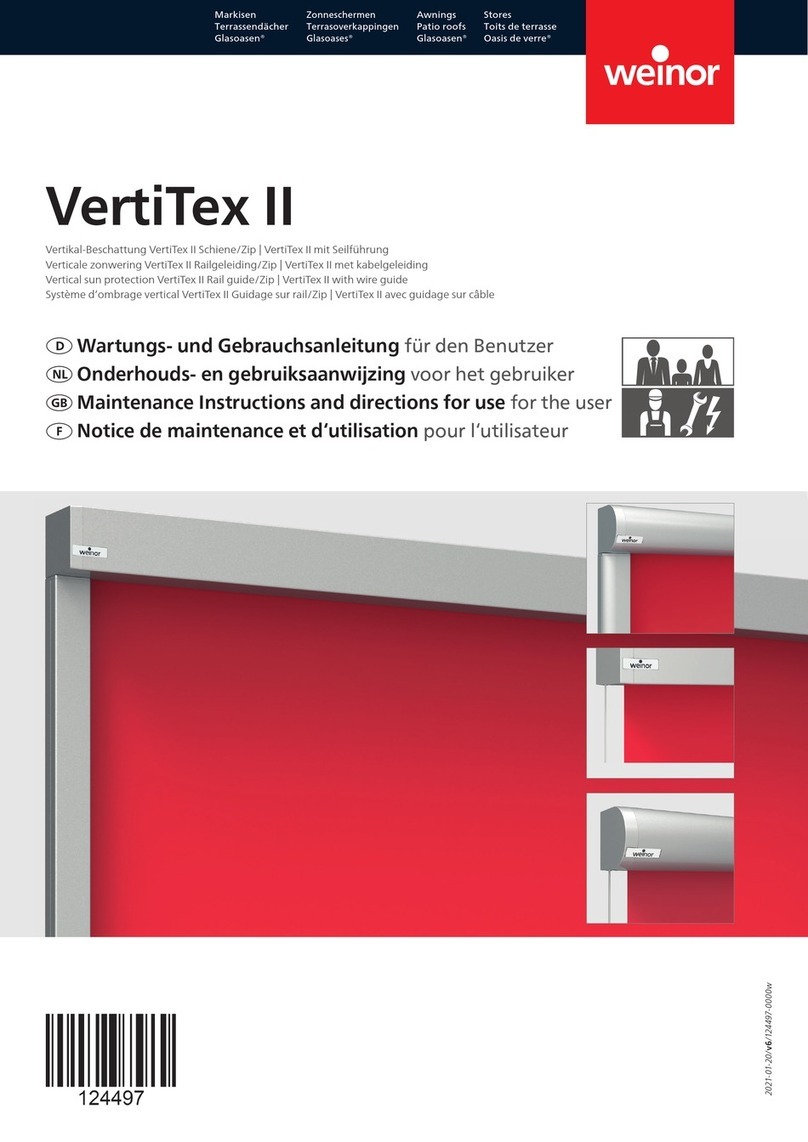 weinor VertiTex II Maintenance instructions and directions for use