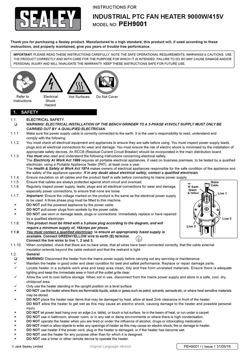 Sealey PEH9001 User manual