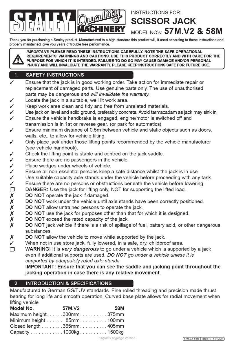 Sealey 57M.V2 User manual