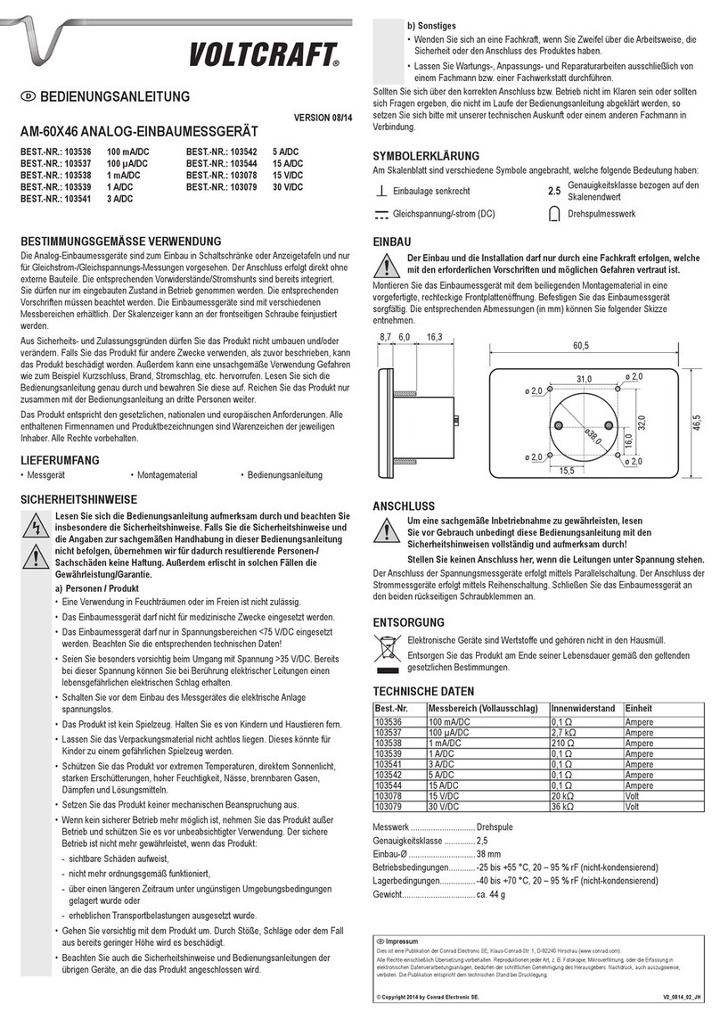 VOLTCRAFT AM-60X46 operating instructions
