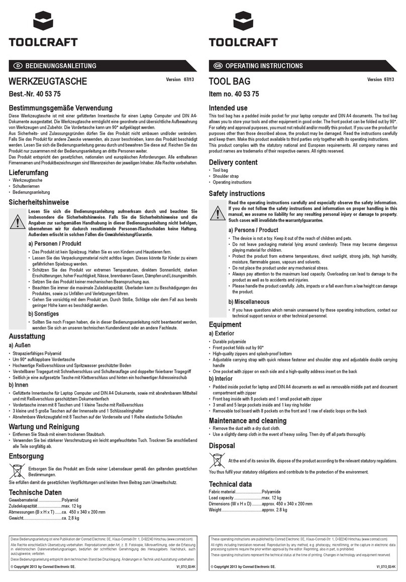 TOOLCRAFT 40 53 75 operating instructions
