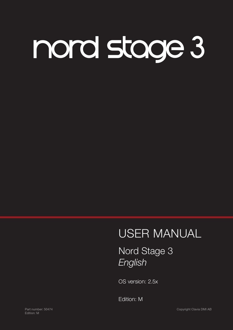 Clavia Nord Stage 3 User manual