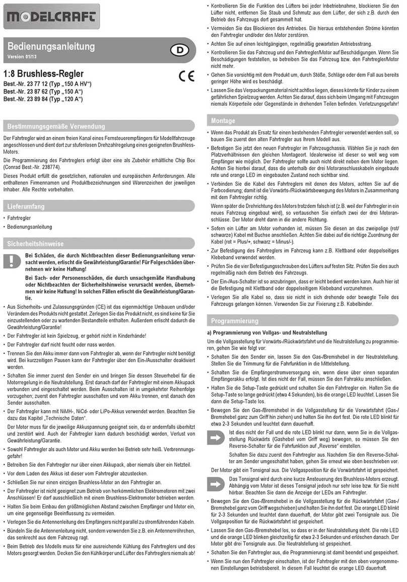 ModelCraft 23 77 12 User manual