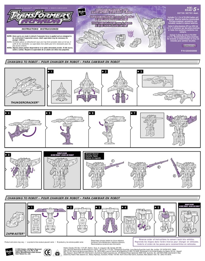 Hasbro Transformers Armada Thundercracker User manual