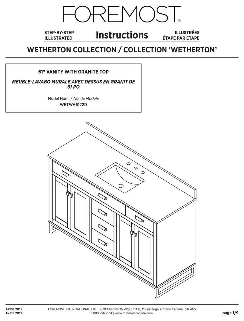 Foremost WETHERTON WETWA6122D User manual Foremost WETHERTON WETWA6122D User manual