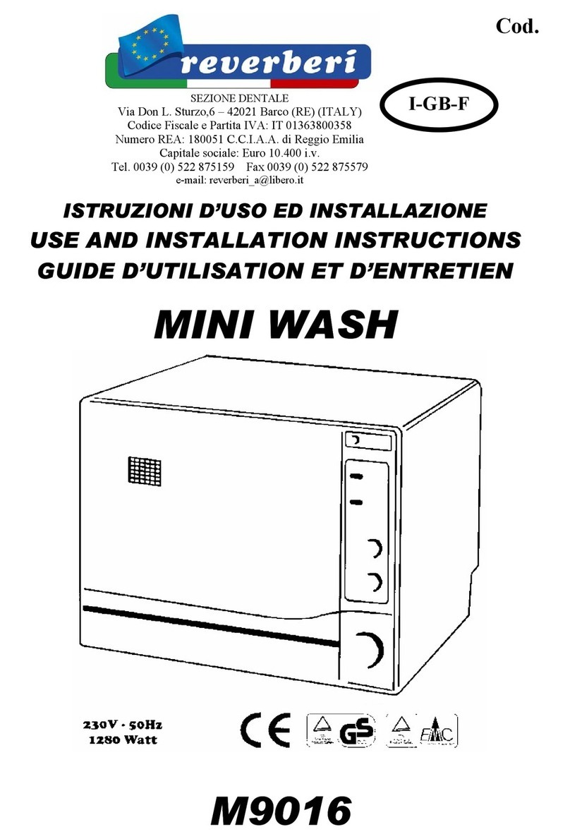 Reverberi MINI WASH Technical manual Reverberi MINI WASH Technical manual