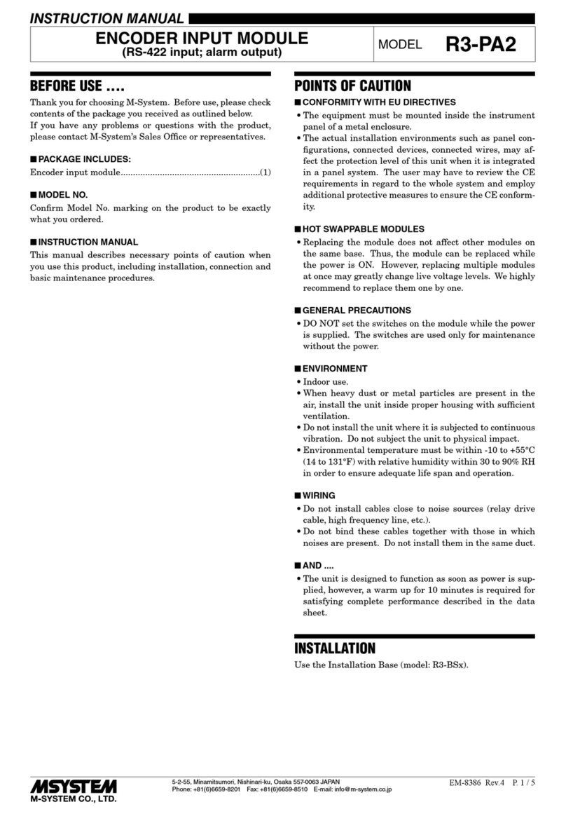 M-system R3-PA2 User manual M-system R3-PA2 User manual