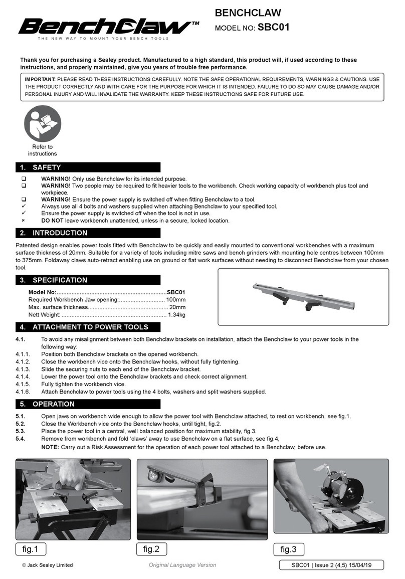 Sealey Benchclaw SBC01 User manual