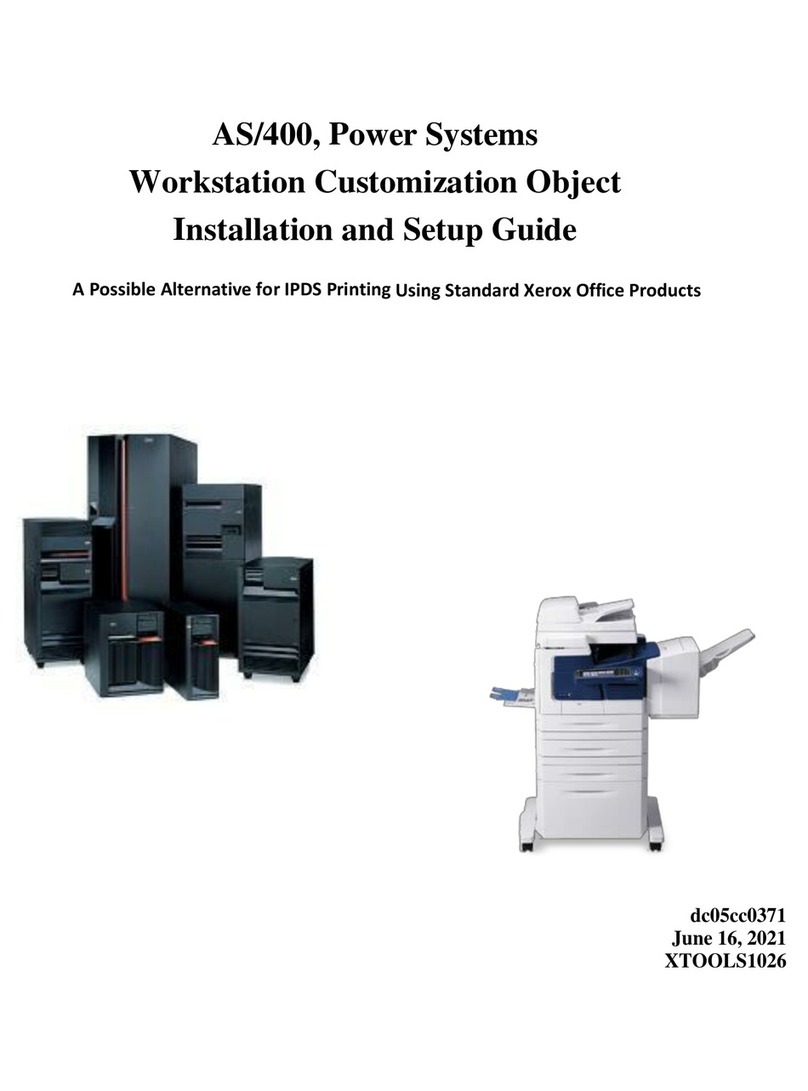 Xerox AS/400 Assembly instructions Xerox AS/400 Assembly instructions