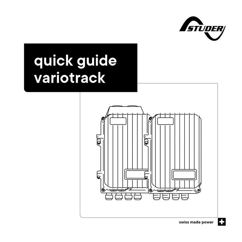 Studer variotrack User manual