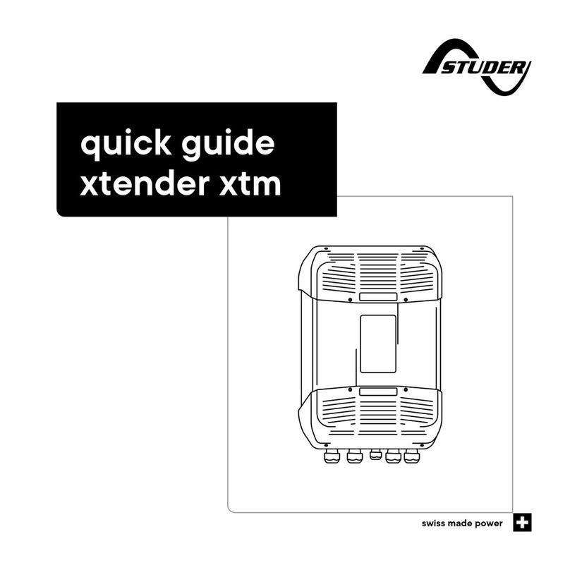 Studer xtender xtm User manual