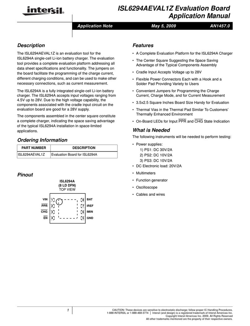 Intersil ISL6294AEVAL1Z Instructions for use