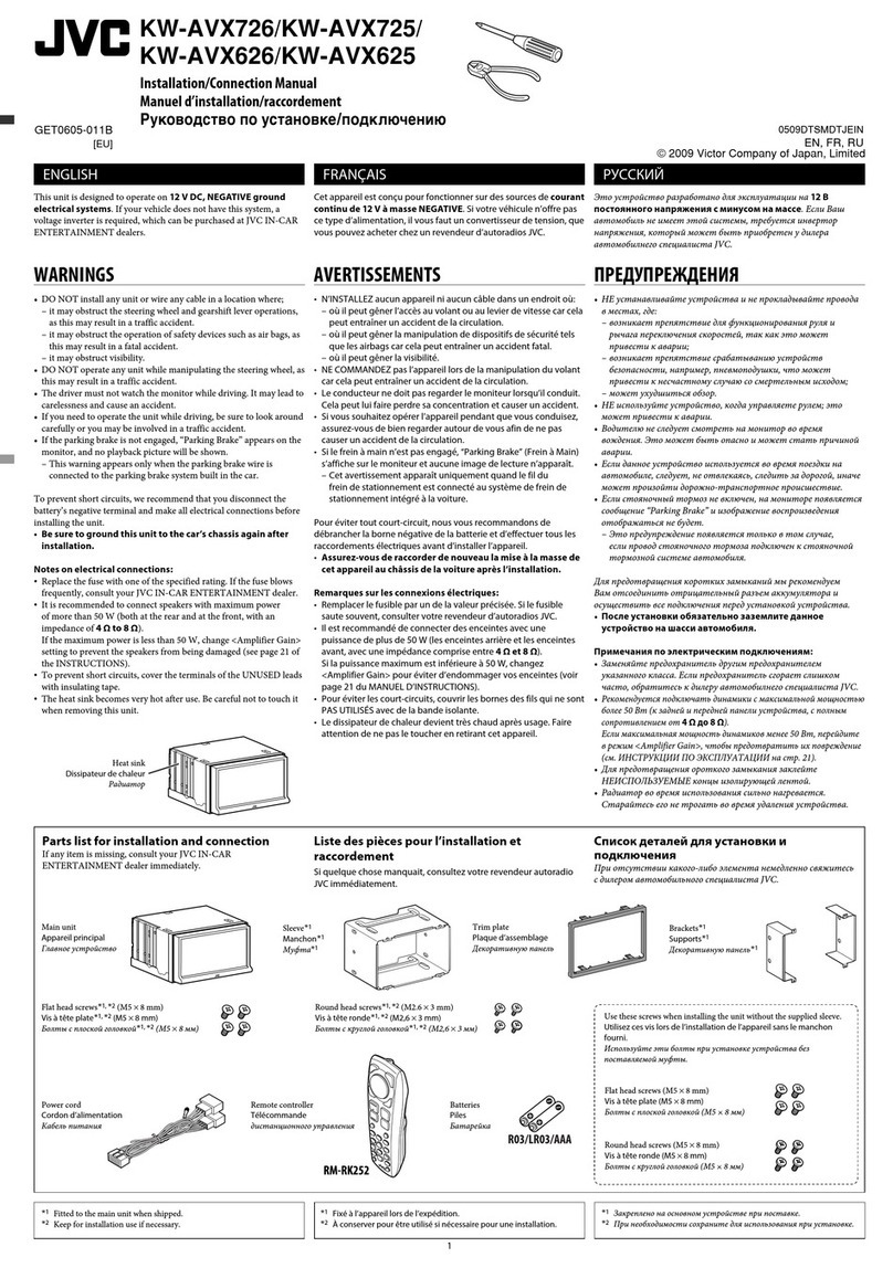 JVC KW-AVX726 Guide