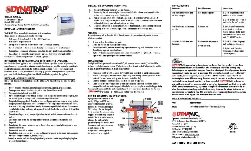 DynaTrap DT0500IN owner's manual