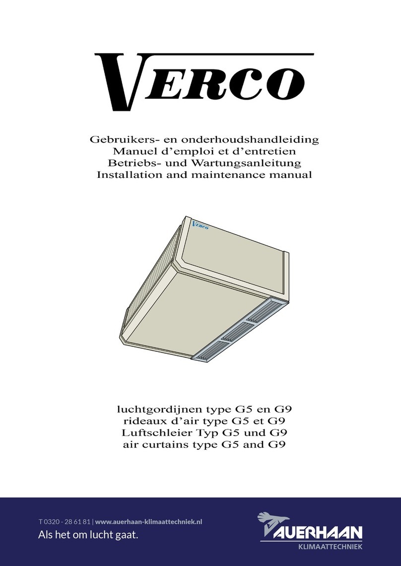 Auerhaan Verco G5 Series Installation and maintenance manual