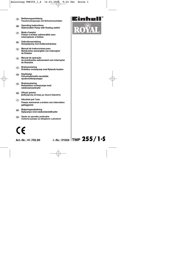 Einhell Royal TMP 255/1-S operating instructions